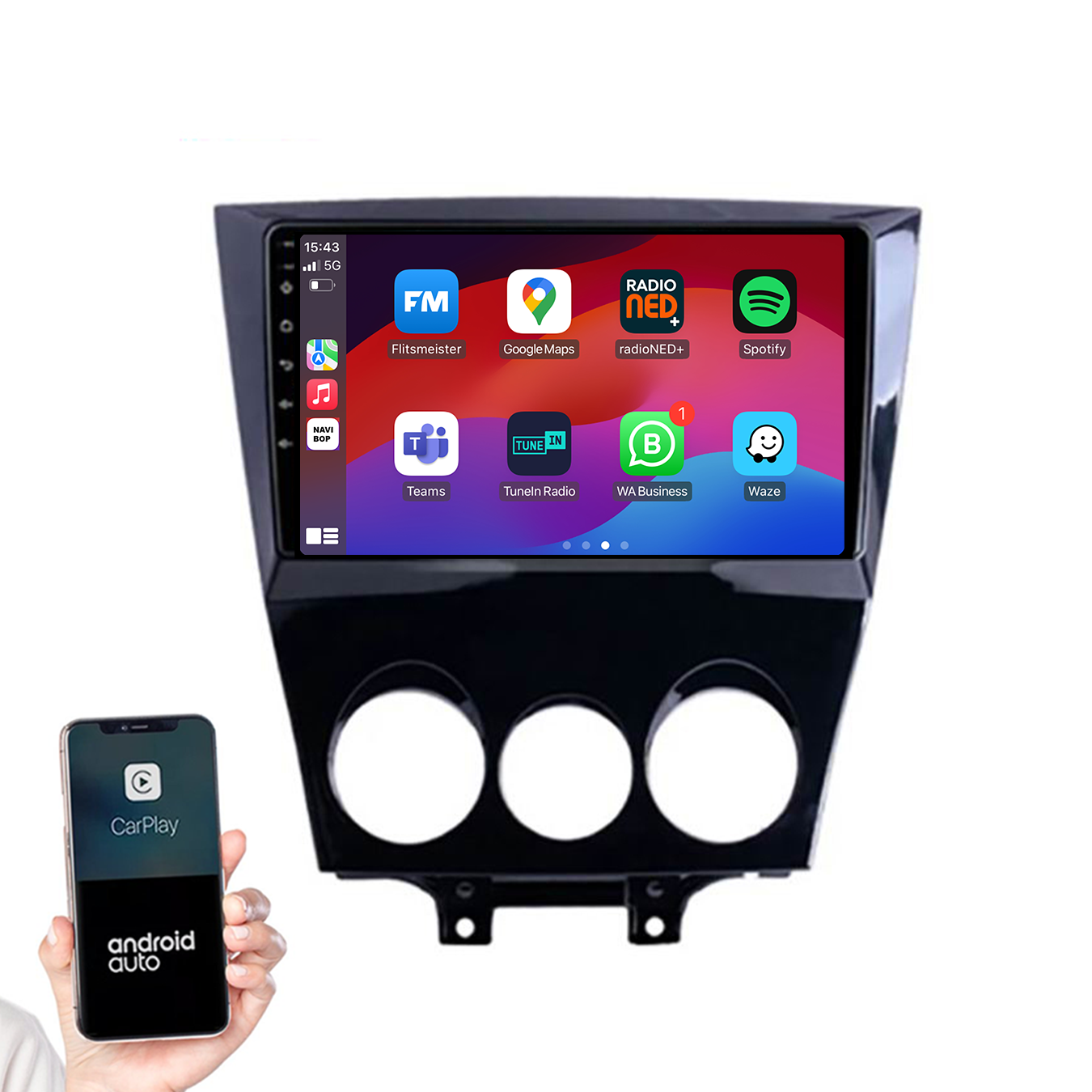 Mazda RX-8 | Autoradio | 2003 t/m 2008 | Android 14 | Apple CarPlay & Android Auto
