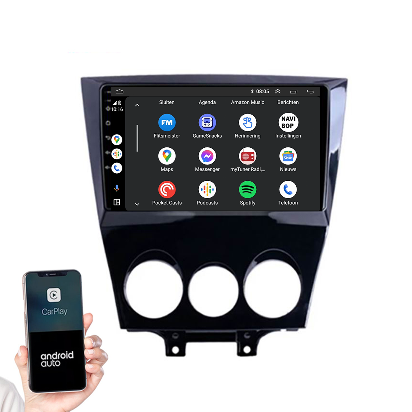 Mazda RX-8 | Autoradio | 2003 t/m 2008 | Android 14 | Apple CarPlay & Android Auto