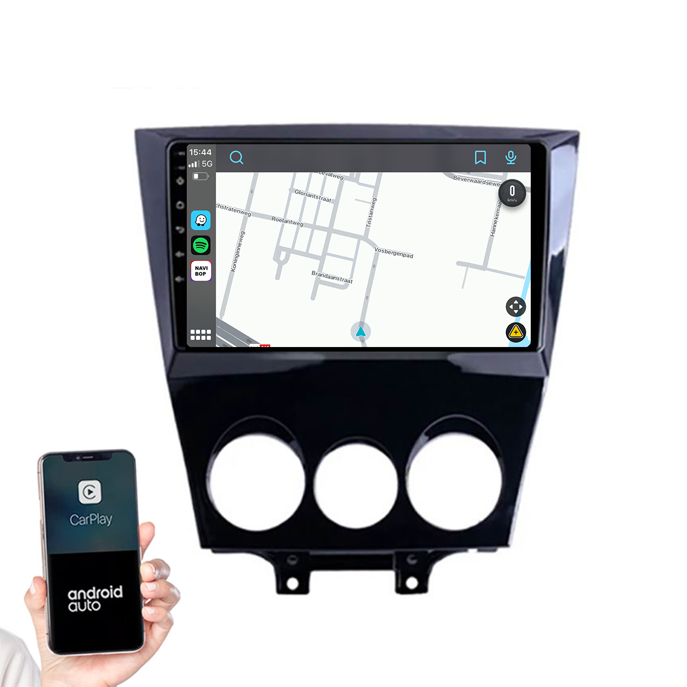 Mazda RX-8 | Autoradio | 2003 t/m 2008 | Android 14 | Apple CarPlay & Android Auto