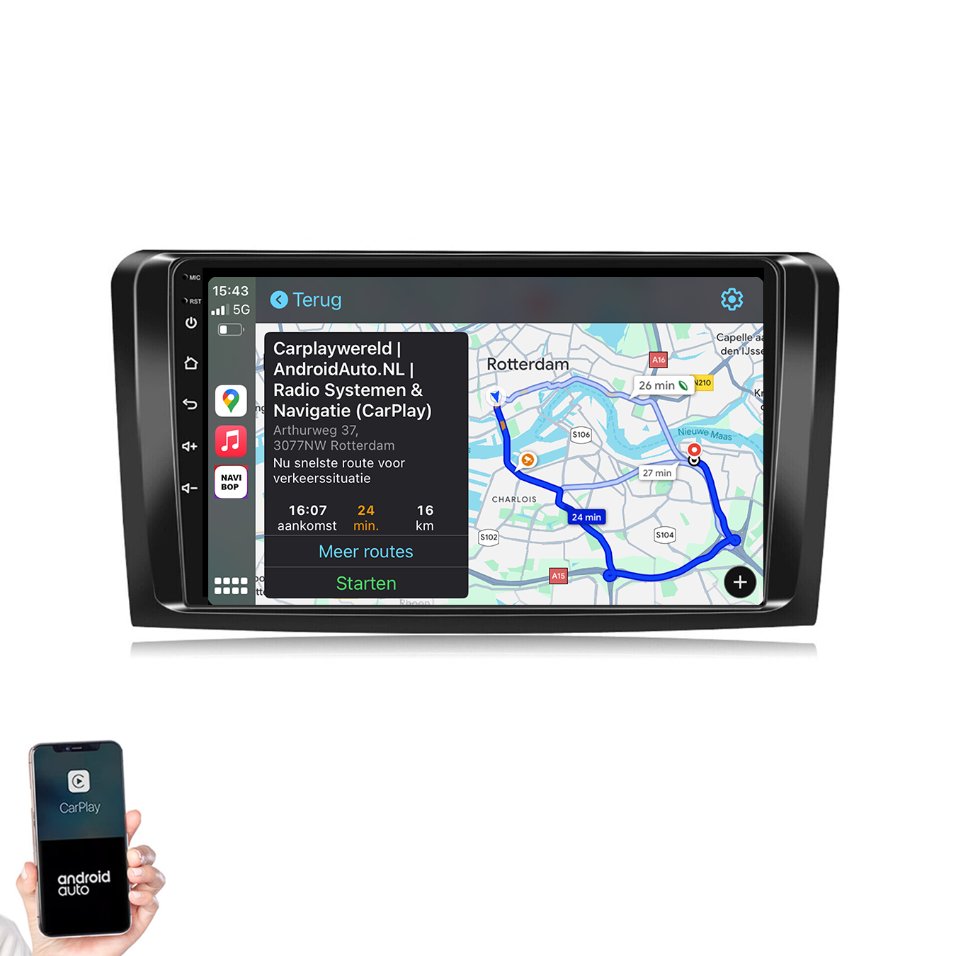 Mercedes ML-klasse | Autoradio | 2005 t/m 2011 | Android 14 | Apple CarPlay & Android Auto (Copy)