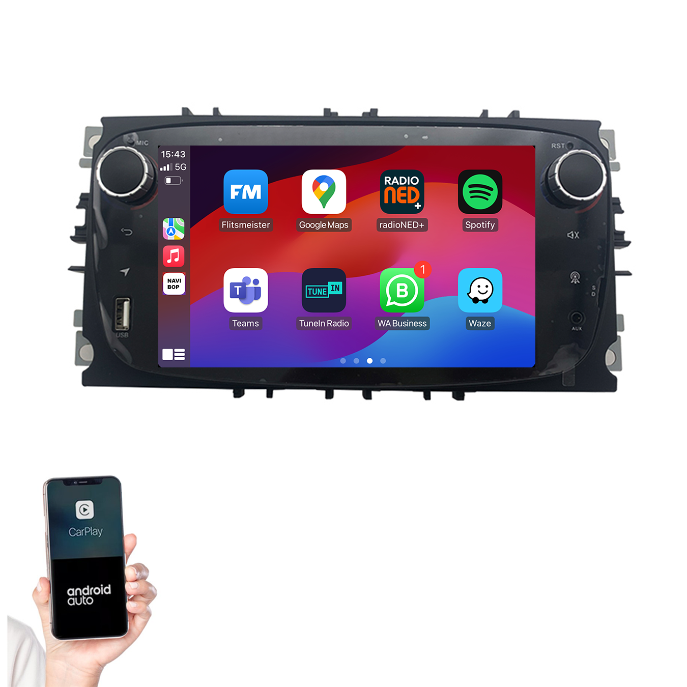 Ford Galaxy | Autoradio | 2006 t/m 2011 | Android 14 | Apple CarPlay & Android Auto