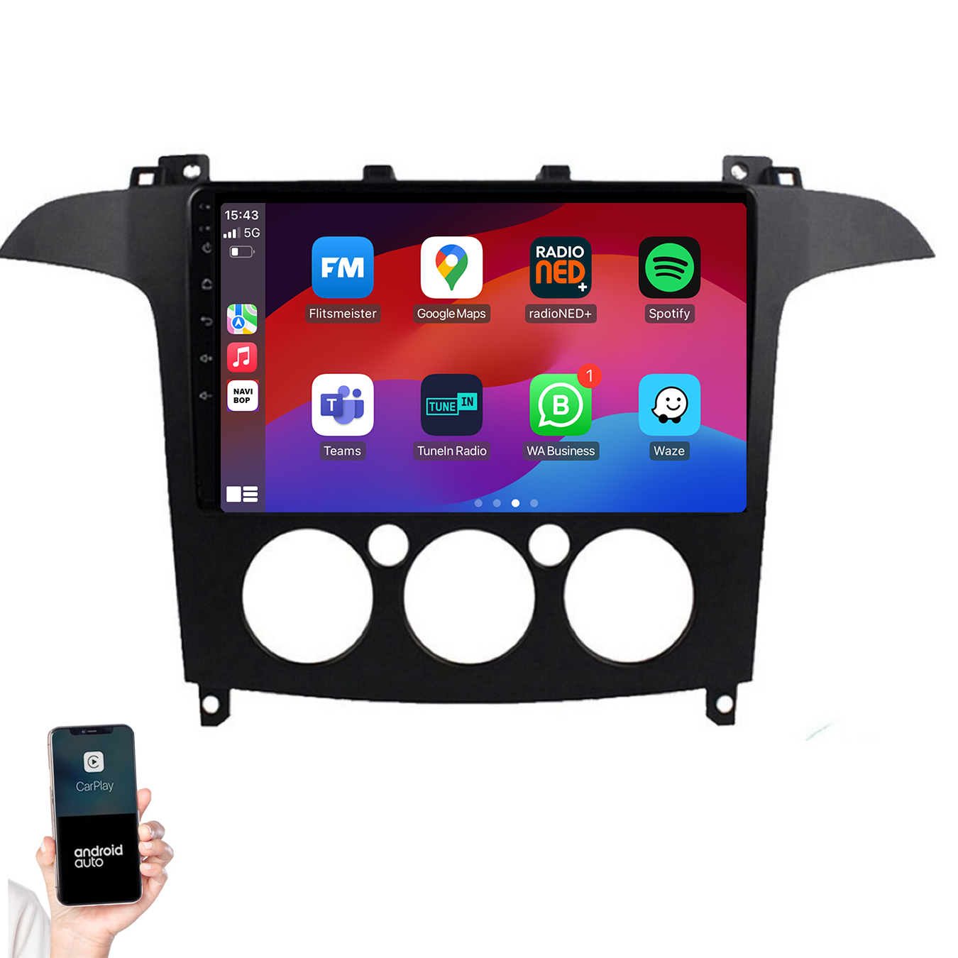 Ford S-MAX | Autoradio | 2006 t/m 2015 | Android 14 | Apple CarPlay & Android Auto