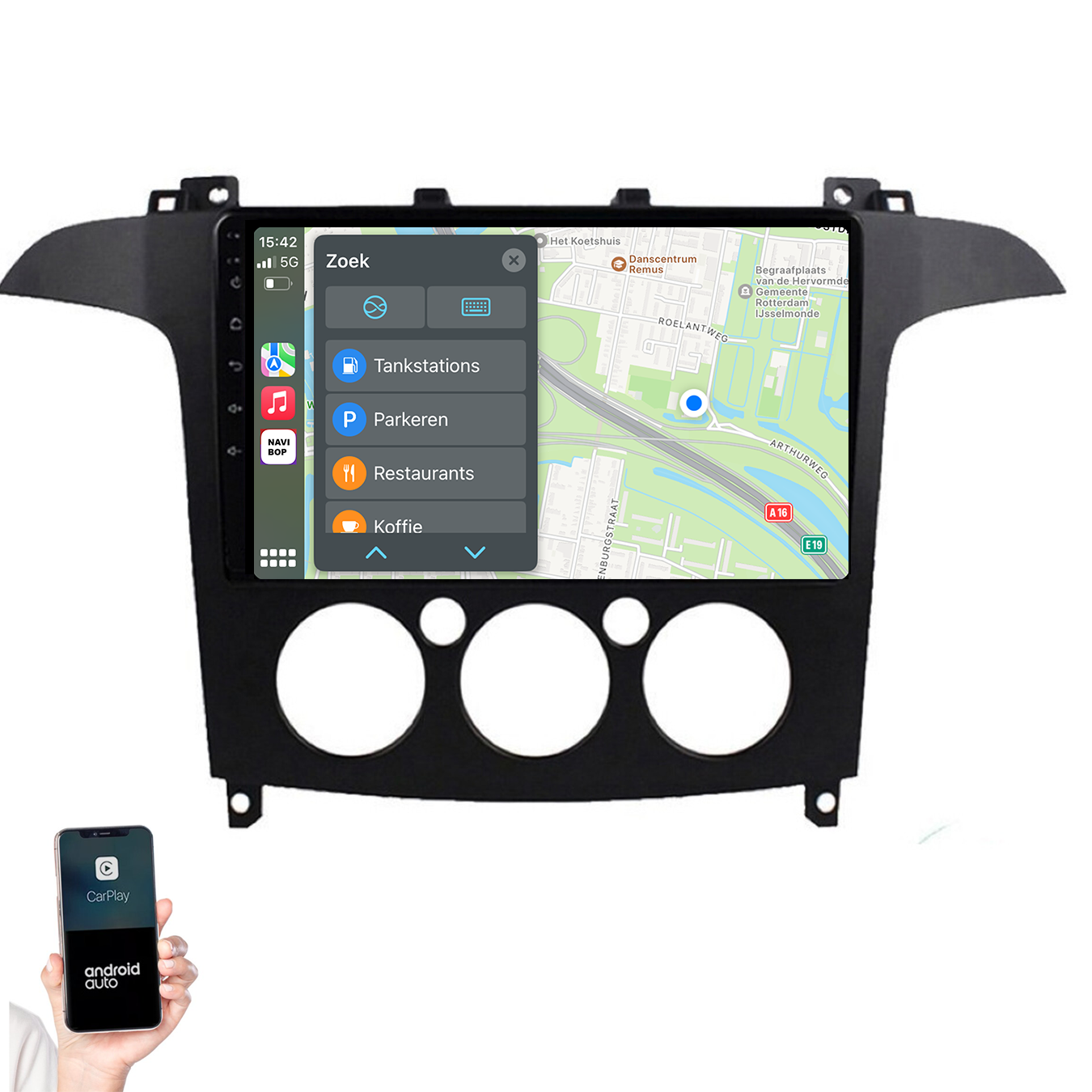 Ford S-MAX | Autoradio | 2006 t/m 2015 | Android 14 | Apple CarPlay & Android Auto