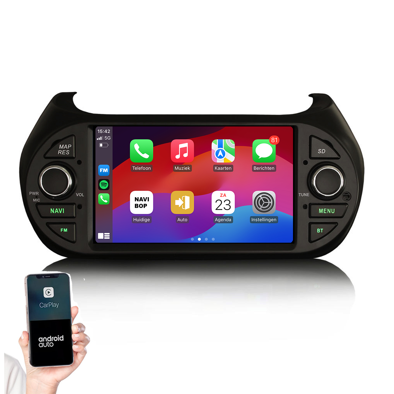 Peugeot Bipper | Autoradio | 2008 t/m 2020 | Android 14 | Apple CarPlay & Android Auto