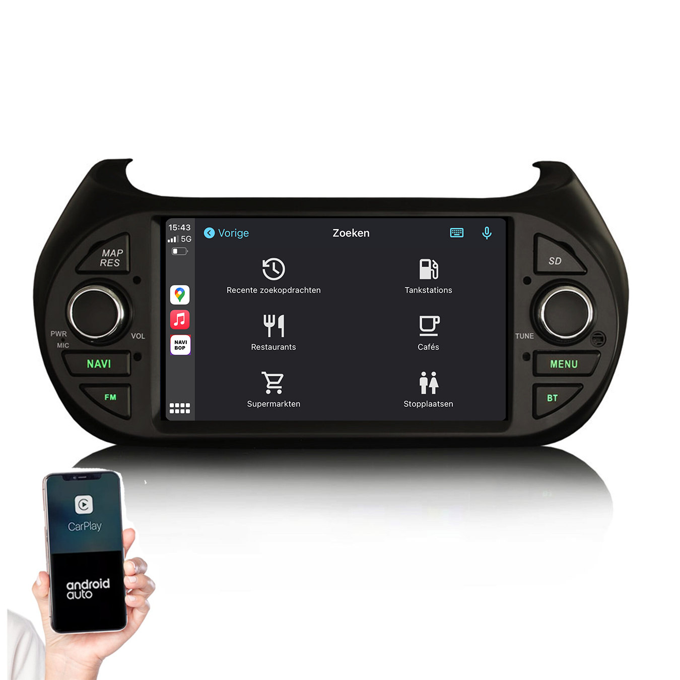 Peugeot Bipper | Autoradio | 2008 t/m 2020 | Android 14 | Apple CarPlay & Android Auto