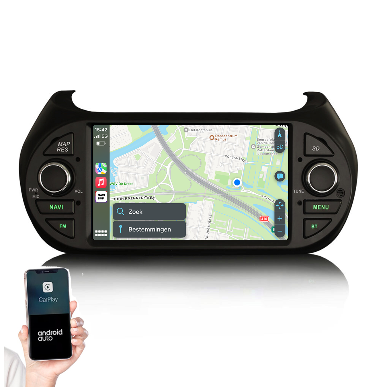 Peugeot Bipper | Autoradio | 2008 t/m 2020 | Android 14 | Apple CarPlay & Android Auto