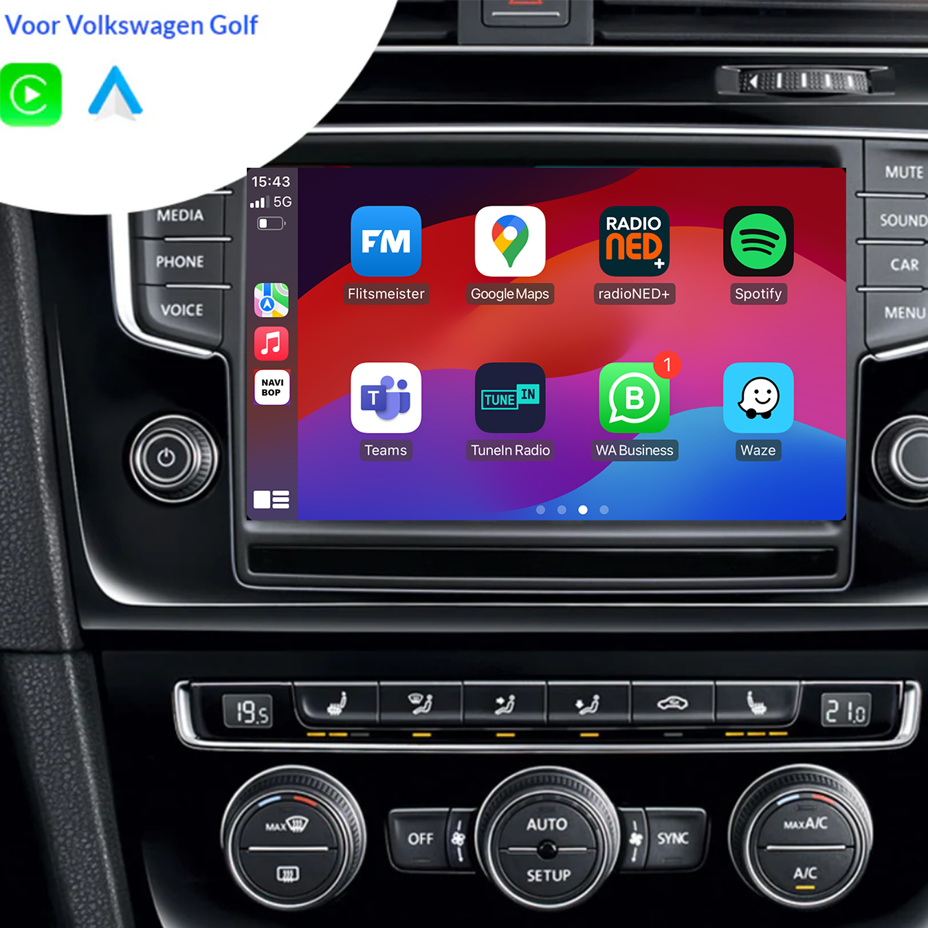 Volkswagen Golf | Autoradio | 2013 t/m 2020 | CarplayBox | Apple CarPlay & Android Auto