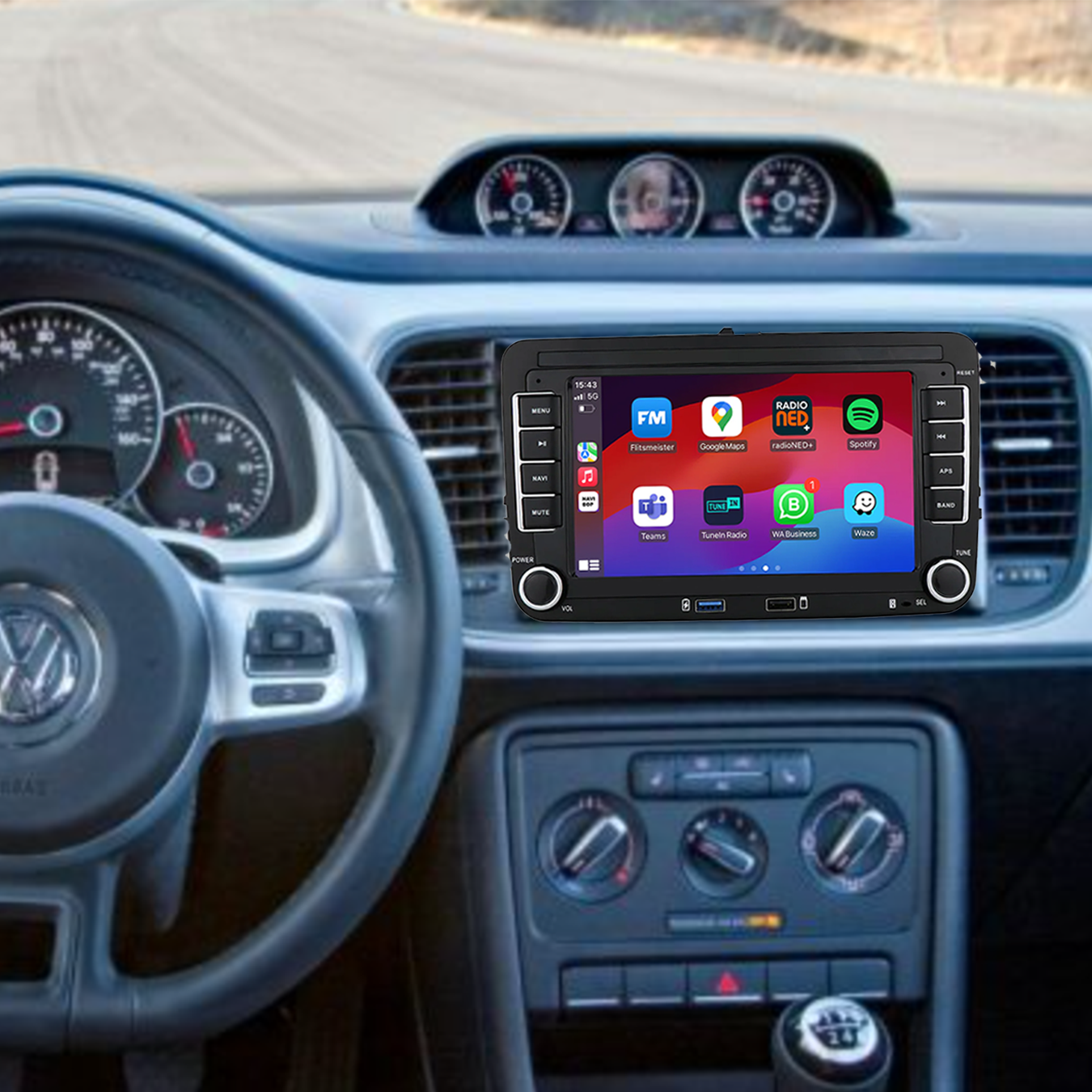 Volkswagen New Beetle | Autoradio | 2011 t/m 2018 | Android 14 | Apple CarPlay & Android Auto