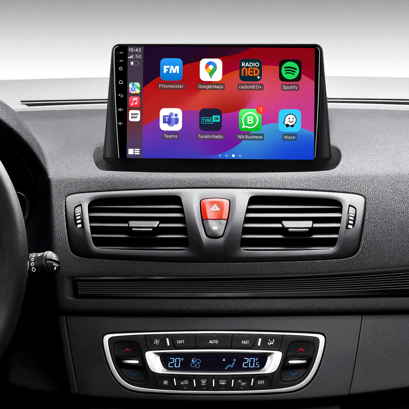 Renault Megane 3 | Autoradio | 2008 t/m 2015 | Android 14 | Apple CarPlay & Android Auto