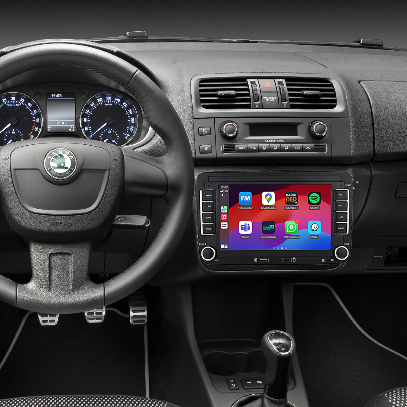 Skoda Roomster | Autoradio | 2006 t/m 2015 | Android 14 | Apple CarPlay & Android Auto