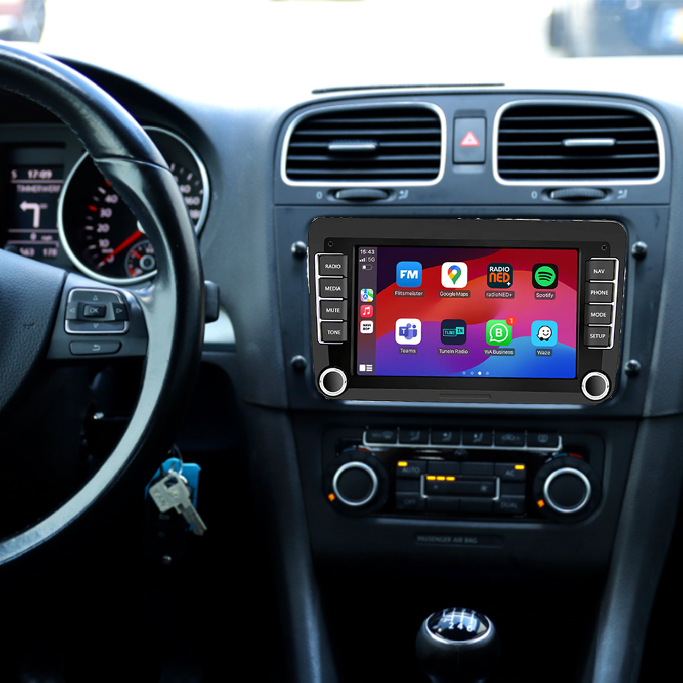 Volkswagen Golf 6 | Autoradio | 2009 t/m 2012 | Android 14 | Apple CarPlay & Android Auto