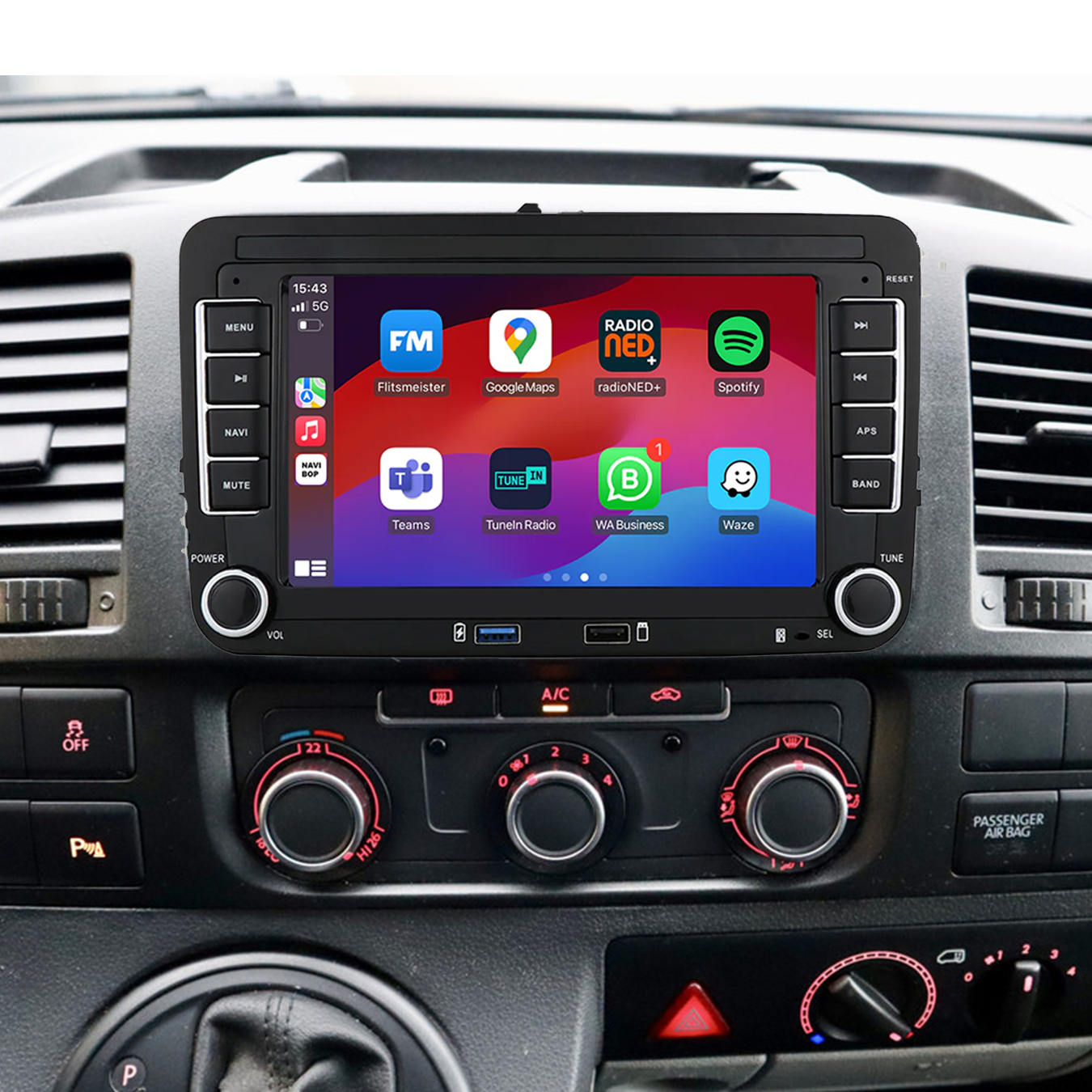 Volkswagen Transporter | Autoradio | 2010 t/m 2019 | Android 14 | Apple CarPlay & Android Auto