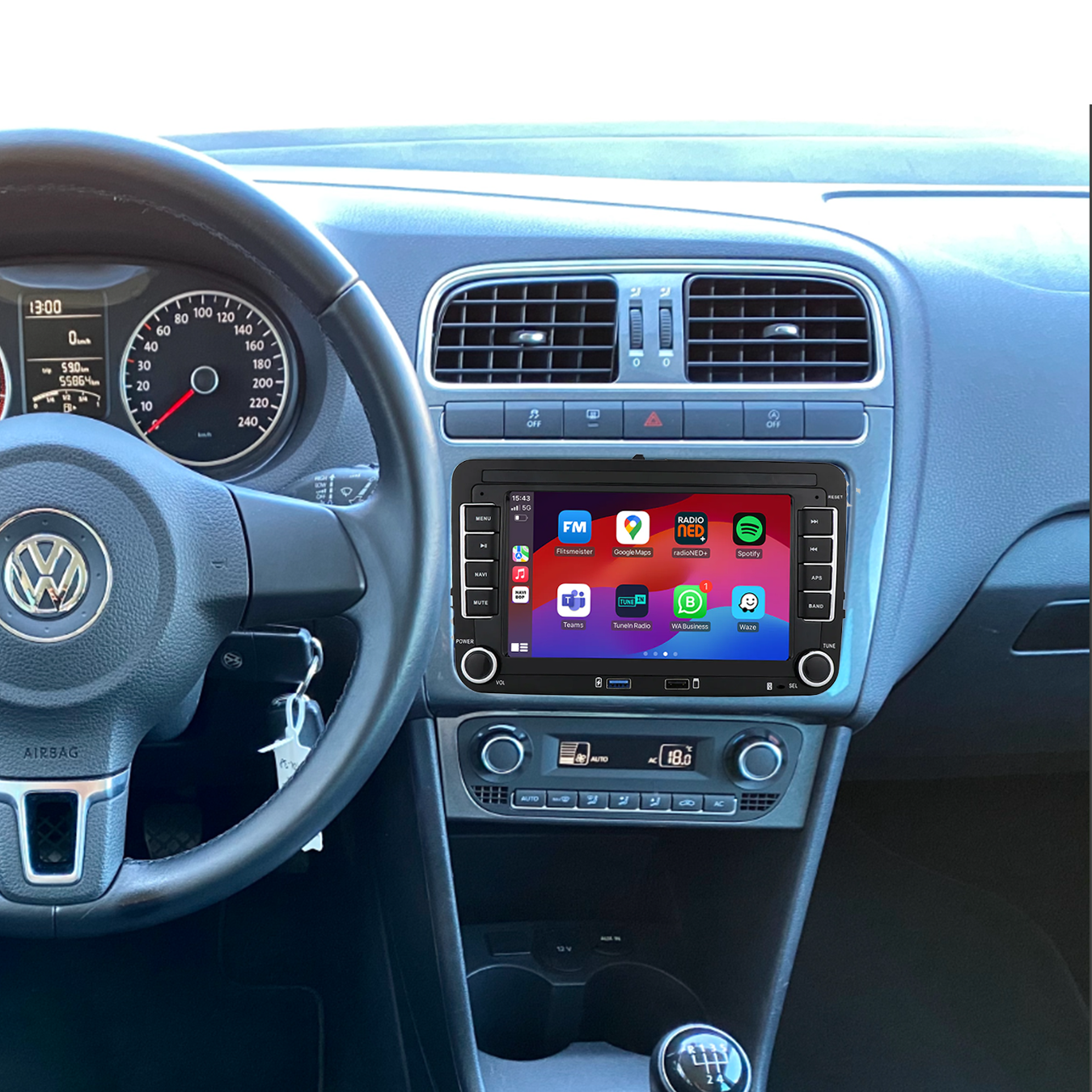 Volkswagen Polo | Autoradio | 2009 t/m 2013 | Android 14 | Apple CarPlay & Android Auto