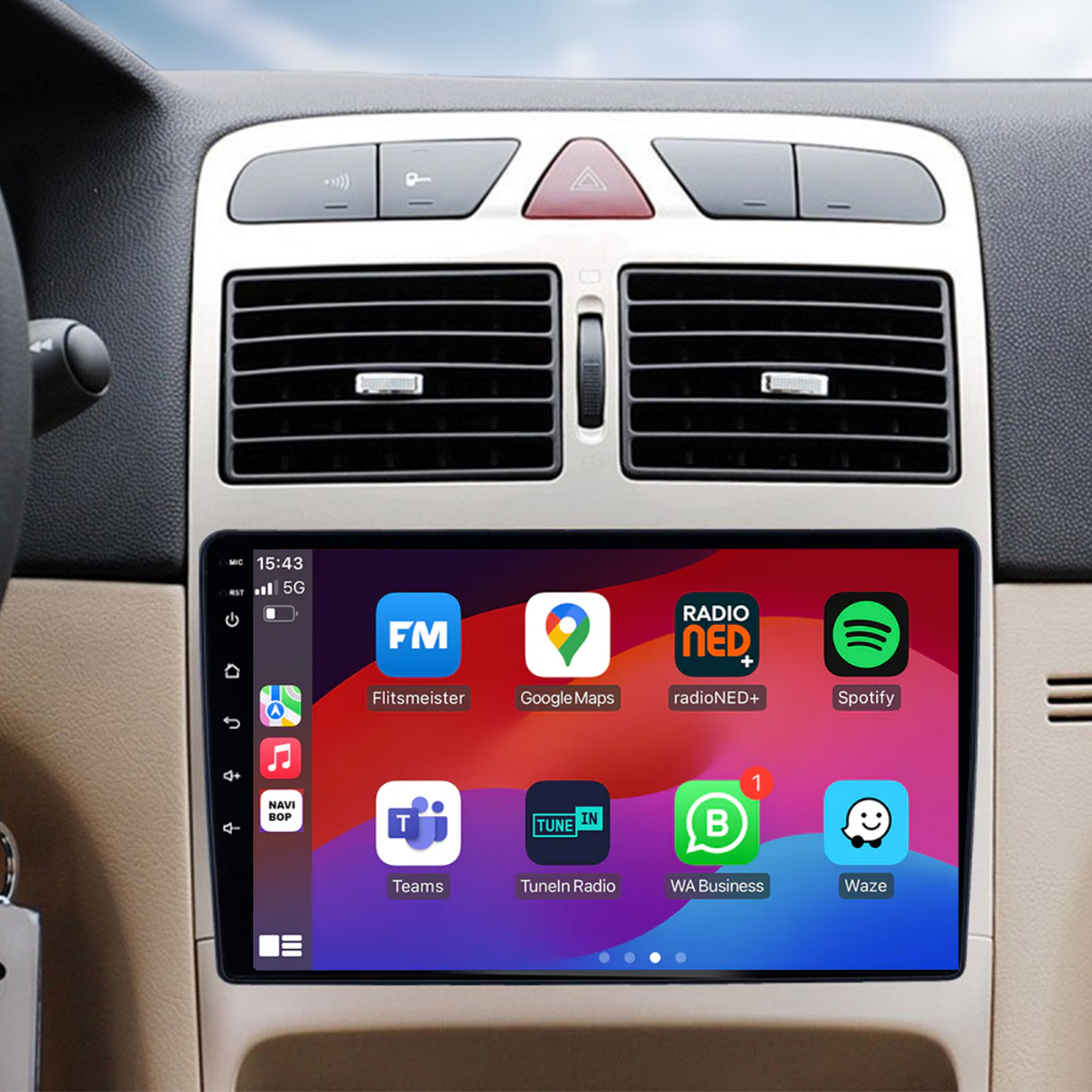 Peugeot 307 | Autoradio | 2002 t/m 2013 | Android 14 | Apple CarPlay & Android Auto