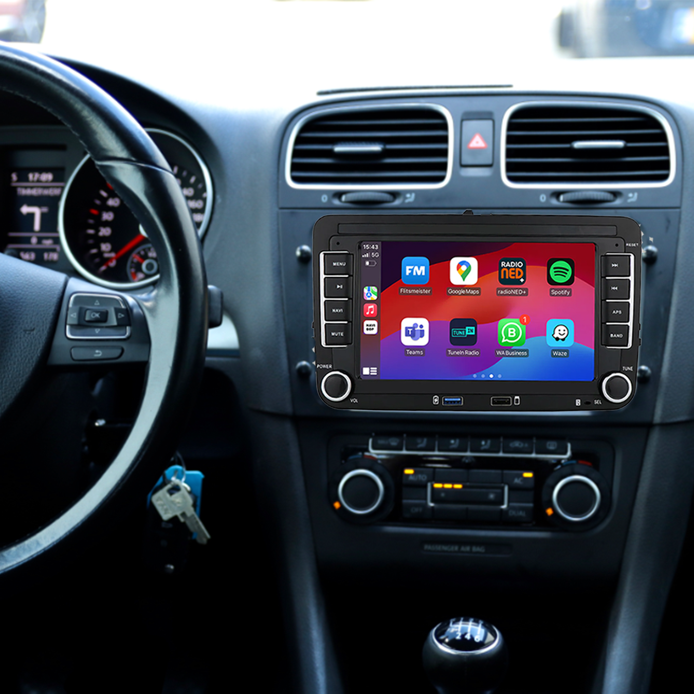 Volkswagen Golf 6 | Autoradio | 2009 t/m 2012 | Android 14 | Apple CarPlay & Android Auto