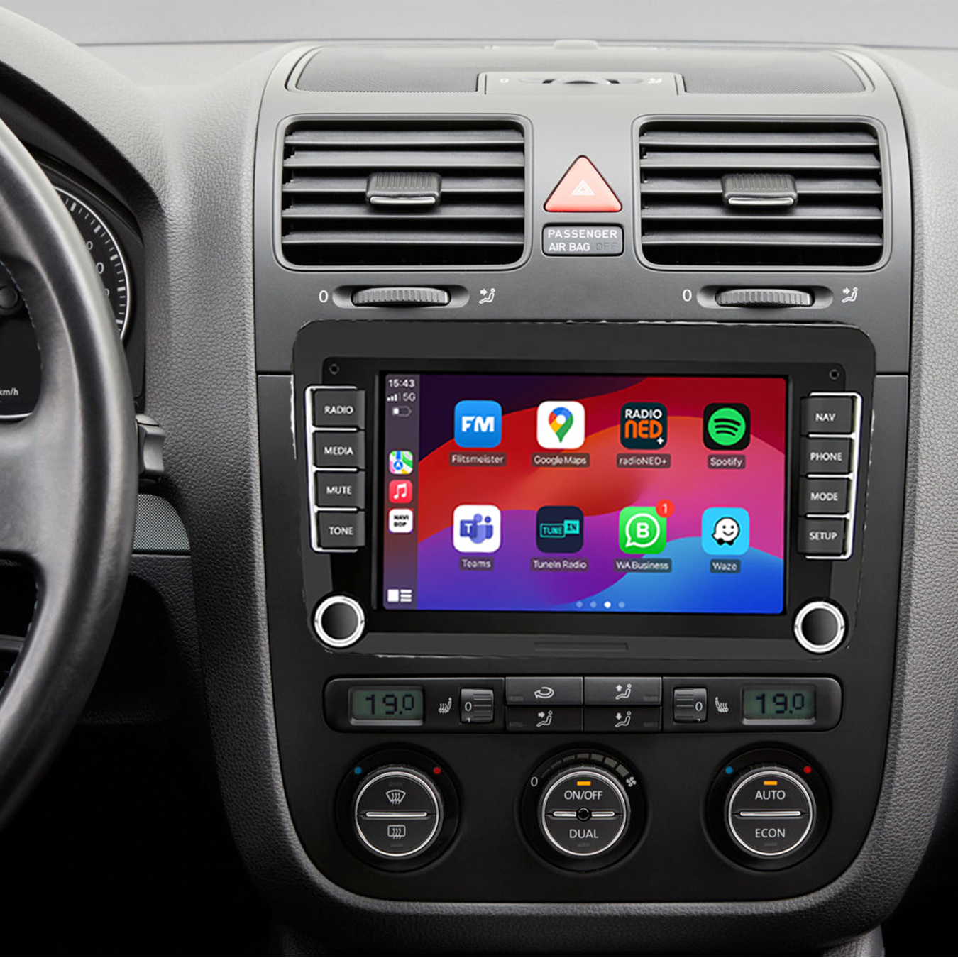 Volkswagen Golf 5 | Autoradio | 2003 t/m 2008 | Android 14 | Apple CarPlay & Android Auto